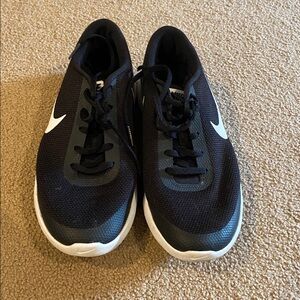 Nike Black Mesh Sneakers with White Accents